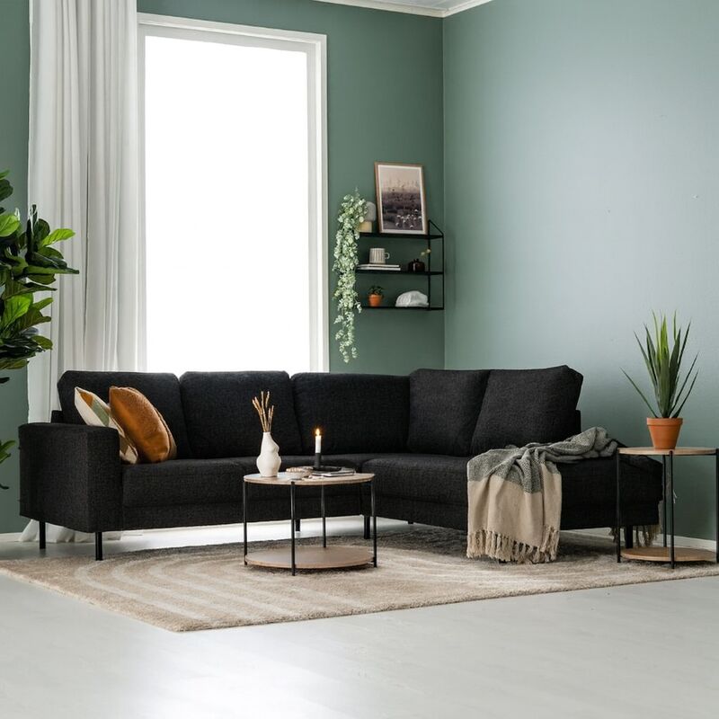 Kairo avokulmasohva oikea musta Hygge 99